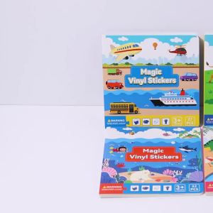 Reusable Cartoon Animal Scene Stickers for Kids DIY Hand-on Puzzle Learning Cognition Puzzle Book Educational Toy Gift for Child