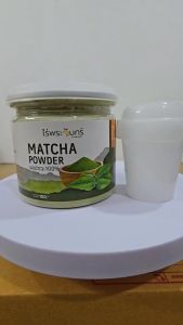 ผงชาเขียวมัทฉะ คลาสสิก (ชา 2 กระปุก+แก้ว 1 ใบ) แบรนด์ไร่พระจันทร์