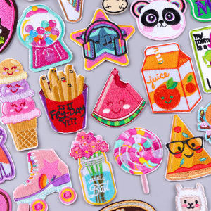 Cartoon/Food Patch Small animal Embroidery Patches On Clothes DIY Iron On Patches For Clothing Sew/Ironing Sticker Fusible Patch