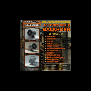 12V-24V 8 Tones Blarewares Backhorn with Selector Knob for All motorcycle Car Truck  Bus Ebikes