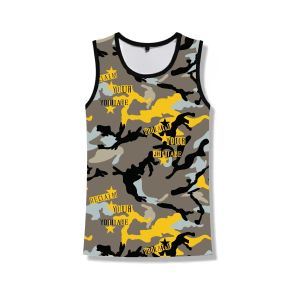 เสื้อกั๊กทหารพิมพ์ลายฤดูร้อน แขนกุด ทรงหลวม สำหรับผู้ชาย วัสดุคอตตอน ทรงหลวม แฟชั่นสปอร์ต วัสดุอื่นๆ