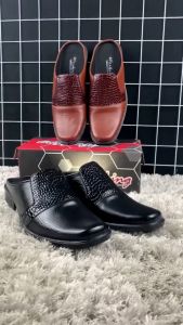 Sepatu Selop Slip On Pria Casual Keren Import Working F 12 Sepatu Bustong Pria Kulit