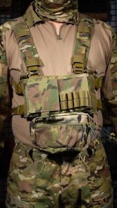 IDOGEAR Tactical Chest Rig Modular Lightweight Chest Rig MK3 Full Set w/ 5.56 Mag Pouch Hiking Camping Tactical Outdoors Sports Gear 3317