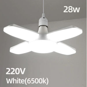 E27 Fan Shape LED Bulb AC85-265V 28W Foldable Led Light Bulb Lampada For Home Living Room Warehouse Garage Ceiling Light