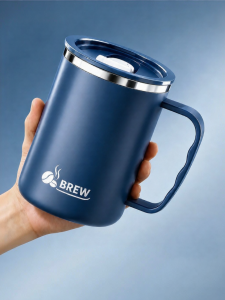 XIAOCHUSHU | Stainless Steel Office Water Mug With Lid