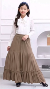 Rok Plisket Tingkat Premium Anak Perempuan