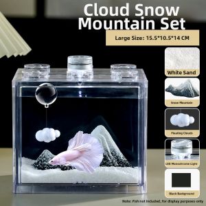 CHONGXIAOSHUAI | Ultra Clear Creative Snow Scene Goldfish Tank