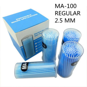 400pcs 1.2-2.5MM Dental Disposable Micro Applicator Brush /Disposable Eyelash Brushes With Protable Box Dentist Extension Tool