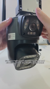 8MP V380 Outdoor CCTV Dual Lens Camera Wifi Connect Cellphone With Voice Waterproof Night Vision