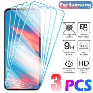 3Pcs Tempered Glass Screen Protector For Samsung Galaxy A7 A9 2018 A07 A13 A14 A15 4G 5G A08S A09S A10 A10E A10S A11 A12 Nacho