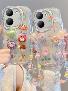 เคสโทรศัพท์มือถือแบบครอบเต็มลายการ์ตูนน่ารักสำหรับ Vivo Y27S/Y27/Y36 V29Lite/Y78/Y78+ ป้องกันการตกหล่นและรอยขีดข่วน