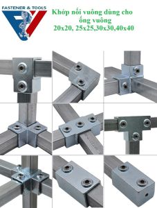 (Thép đúc) Khớp nối ống thép hộp vuông 20x20 25x2530x3040x40 gang dẻo không cần hàn