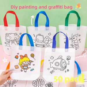 Practical Coloring Handbag Gift for Kindergarten Students Primary School Childrens Day Gift Creative Gift Box Cartoon Style