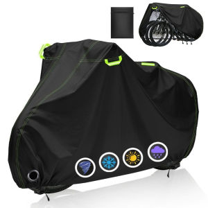 Bike Cover Waterproof Raincover Bike Cover 2/2.1/2.2M Outdoor Sunshine Cloth Bicycle Cover with Lock Hole & Reflective Strip