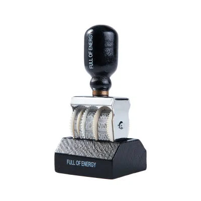Dấu Ngày Điều Chỉnh Được Năm Tháng Ngày Cổ Điển Gỗ