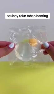 Mainan Anak Squisy Splat Egg Anti Stres TELUR /Mainan Bola Remas Penghilang Stress /Mainan Telur Bantingan Kembali Wujud Semula