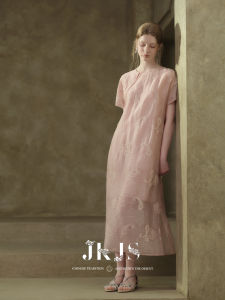 JK＆JS | Loose Fitting Slimming Tencel Linen Embroidery Dress