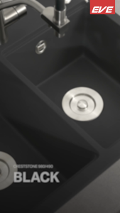 EVE ซิงค์แกรนิต ซิงค์ล้างจานสีดำ EVE CRESTSTONE 980/490 BLACK