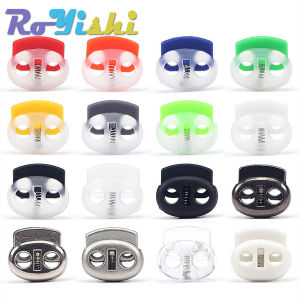 10 Pcs/Pack Transparent Plastic Cord Lock Bead Stopper Toggle Clip Shoelace Sportswear Backpack Lanyard Clamp DIY Craft
