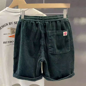 Quần Short Nam Mùa Hè Thoáng Khí American Corduroy Mỏng Thời Trang Cổ Điển Quần Dài Năm Điểm Thường Ngày Vải Polyester