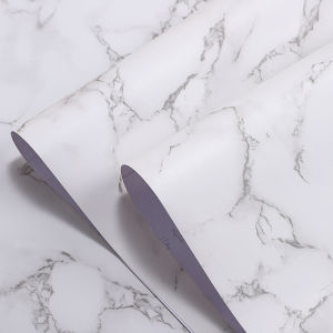 XIANXIANWUFANG | Matt White Waterproof Oil-Proof Marble Imitation Sticker
