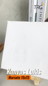 TRG Stretched Art Marsoto Canvas Board 15x15 cm Watercolor Artist Acrylic Paint - Kanvas Marsoto Media Lukis Cat Air Akrilik Minyak Poster Siap Melukis Ukuran 15 x 15 TRG