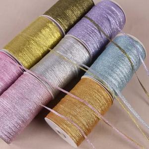 (10meters/lot) 3mm Gold and Silver Glitter Color Onion Ribbon Party Home Wedding Decor Gift Wrapping Xmas Halloween DIY Material