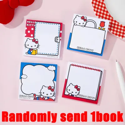 50Pc Genuine Sanrio Hello Kitty Sticky Note Cute Cartoon Kt Cat Student Stationery Memo Campus Study Supplies Girl Birthday Gift