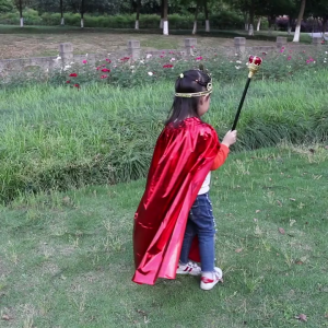 3 In 1 King Costume / Kings Crown / Kostum Raja Robe Wand Crown Halloween