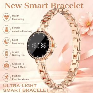 GUHUAVMI | New Fashion SmartWatch for Women With Metal Case Strap Bluetooth Call Femel Menstrual Reminder Heart Rate Blood Pressure Monitor