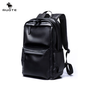 AUOTE กระเป๋าเป้ผู้ชายแฟชั่นสะพายหลังสำหรับทั้งชายและหญิงกระเป๋าเป้สะพายหลังแล็ปท็อปแบบพกพากระเป๋าสะพาย PU นิ่มกระเป๋าโน้ตบุ๊กกระเป๋าเดินทางสำหรับธุรกิจกระเป๋านักเรียนแฟชั่นสำหรับเดินทางเรียนธุรกิจ