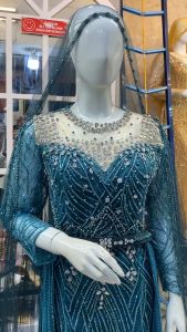 Gaun Pengantin | Baju Pengantin Model Slim Dress Ekor Lepasan Full Payet