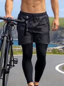WOSAWE | WOSAWE 2 Trong 1 Nam Nữ Quần Đi Xe Đạp Thoáng Khí Nhanh Khô Có Đệm Quần Xe Đạp Có Túi Khóa Kéo Cho MTB Xe Đạp Đường Trường