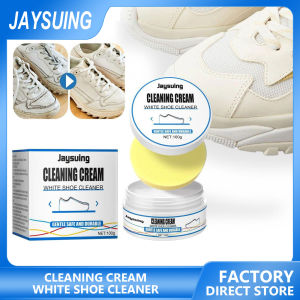 Jaysuing ครีมทำความสะอาดรองเท้าผ้าใบสำหรับการบำรุงรักษารองเท้ากีฬาสำหรับหนังสีขาวรองเท้าทำความสะอาด