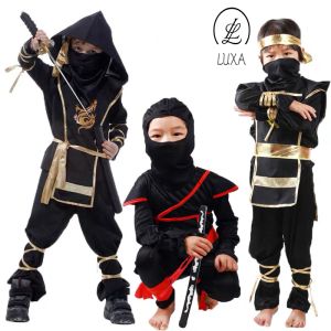 LUXA Boys Kids Children Ninja Assassin Japanese Samurai Warrior Fancy Dress Halloween Party Boys Girls Christmas Costume