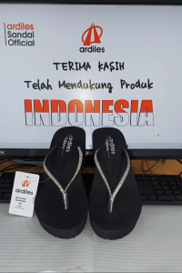 Sandal Jepit Wanita Wedges Platform Sandal Karet EVA Ringan Lembut Empuk Tefity Glint Sandal Ardiles