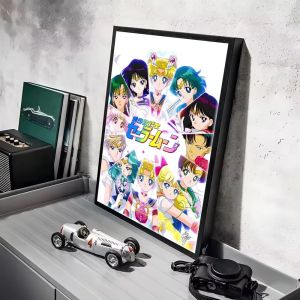 Bandai | S-Sailor Moon 5D Anime Full Vòng Tranh Gắn Đá Bộ Thẩm Mỹ Trang Trí Cho Gia Đình Phòng Khách Phòng Ngủ Thanh Vuông Acrylic Nghệ Thuật