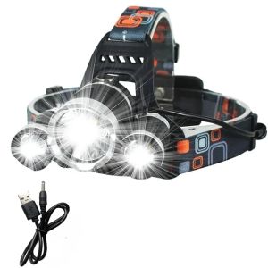 Super Bright Rechargeable LED Fishing Headlamp Waterproof Outdoor Hunting Camping Head Light for Night Activities