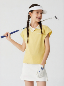 JOLLY BEAN | Asymmetric Collar Golf Sport Polo Shirt For Girls