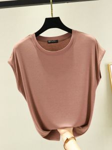 Slim Fit Modal round Neck Tank Top Women Summer Outdoor Sleeveless T-Shirt Loose Inner Wear Base Shirt Versatile Solid Color Top