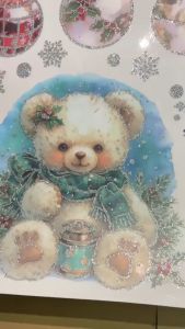 DECAL DÁN TƯỜNG NOEL – Hít Tĩnh Điện - Ông Già Tuyết và Các Bạn Xanh Dương Trắng