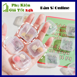COMBO 10 Hộp Nhựa Trong Suốt Đựng Phụ Kiện Trang Sức Bỏ Túi Tiện Dụng - Hộp Nhựa Mini Có Nắp Chống Bụi Đa Năng