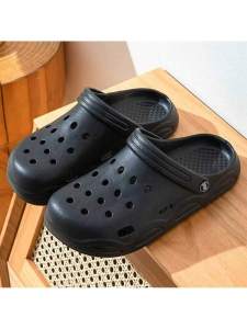 Mùa Hè Nữ Đa Năng EVA Guốc Vườn Giày Cặp Đôi Kép Dép Đi Biển Gót Thấp Không Nền Tảng