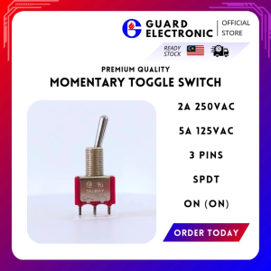 Momentary Toggle Switch SP-2 T1 / SPDT / 2A 250VAC / 5A 125VAC / On (On) / 3 Pins
