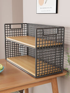 ชั้นวางของสำหรับโต๊ะทำงาน ชั้นวางเครื่องดื่ม ชั้นวางของหลายชั้น กล่องจัดระเบียบ ชั้นวางของสำหรับเครื่องดื่มกาแฟในห้องนั่งเล่น