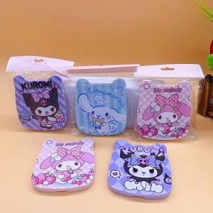 Melody kuromi portable mirror comb set kanak-kanak cute Sanrio makeup mirror