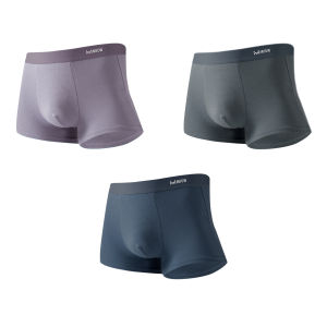 MiiOW 3 Miếng Võ Sĩ Quần Lót Nam Ice Silk In Nam Võ Sĩ Nam Quần Lót Mềm Mại MW882