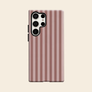 Dusty Pink Thin Stripe Luxury Fashion Full Lens Protective Case for Samsung Galaxy S26 S25 S24 A56 A36 Plus Ultra