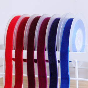 6มม. 9มม. 15มม. 5หลาโชคเกอร์คอผ้ากำมะหยี่ไนลอนสีสันสดใสสำหรับห่อช่อดอกไม้การตกแต่งงานปาร์ตี้ภายในบ้านเทปกำมะหยี่คริสต์มาสสีสำหรับของขวัญแฮนด์เมด