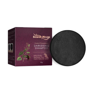 South Moon Polygonum Multiflorum Shampoo Restores Natural Hair Color Black Hair Brightens Strong And Nutrient Hair Root Protector Hair Darkening Shampoo Soap Polygonum 80g Black Coloring Dye Organic Mild Cleansing Essence Anti Hairs Loss Baldness Hair Bar